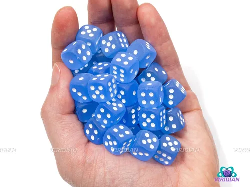 Miniatura 3 de Chessex DND - Juego de dados Chessex D&D de 0.472 pulgadas, juego de dados poliédricos de plástico azul y blanco esmerilado, 36 dados de mazmorras