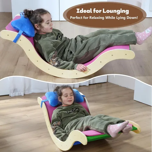 Miniatura 2 de doowroodni Conjunto de Triángulo Pikler 7 en 1 Juguetes de Escalada para Niños Pequeños Interior Plegables Juguetes de Escalada para Bebés de Madera