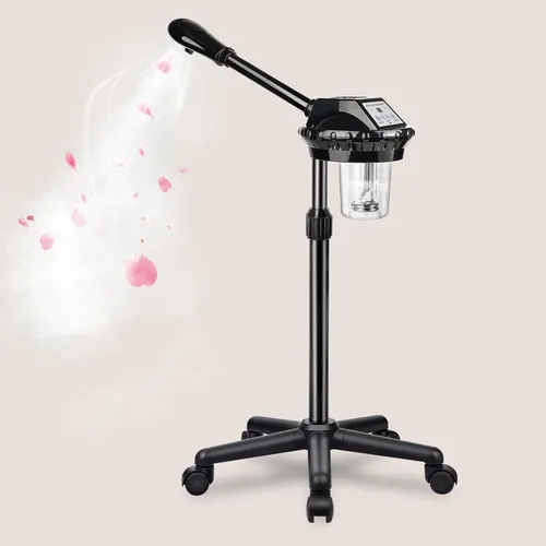 Miniatura 8 de Vaporizador facial profesional, vaporizador facial de ozono spa sobre ruedas, altura y ángulo ajustables, vaporizador de esteticistas más vapor