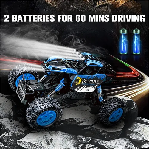 Miniatura 5 de CROBOLL 1:12 Coche grande de control remoto para niños con función de elevación, camiones monstruo eléctricos RC 4X4 todoterreno de 4WD, juguetes