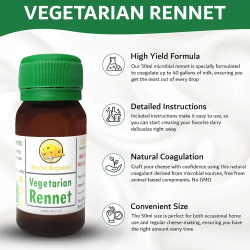 Miniatura 3 de Cuajo líquido - Cuajo vegetariano para hacer queso (1.8 oz)