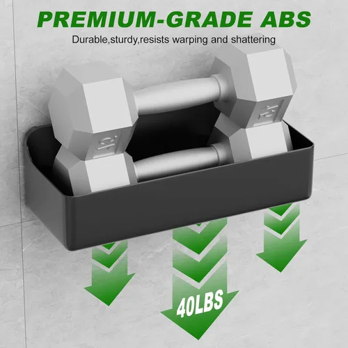 Miniatura 6 de Paquete de 6 estantes de ducha adhesivos inoxidables para ducha interior, sin perforaciones, organizador de baño y almacenamiento grande con soporte