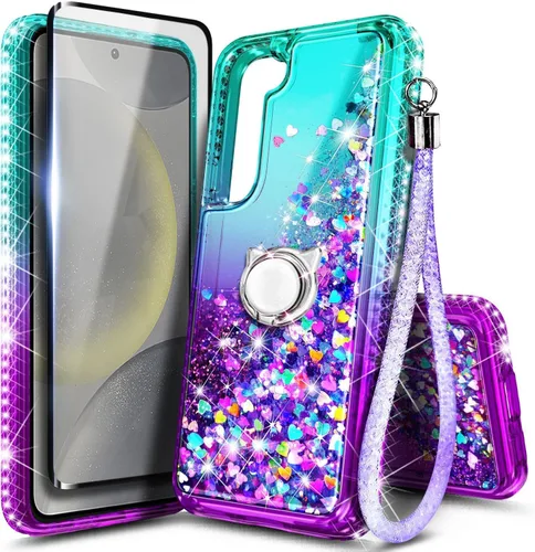 Miniatura 61 de NGB Diseñada para funda Samsung Galaxy Note 10+ (Plus), Rosa/Aguamarina Funda con Purpurina Líquida Brillante Linda para Mujeres Niñas Niños