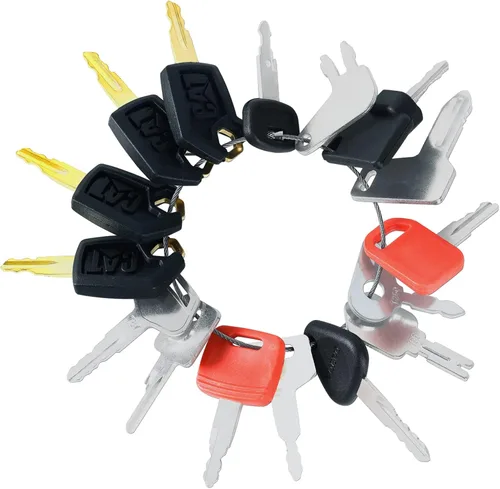 Yasashii Juego de 16 llaves de equipo pesado para CAT, Case, JD, Komatsu, Kubota, Yanmar, Daewoo, Hyster, Takeuchi, juego de llaves de encendido