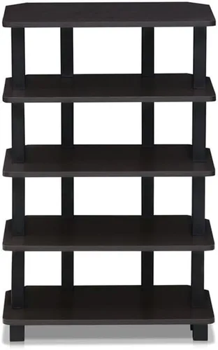 Miniatura 3 de Furinno Turn-N-Tube - Estantes de almacenamiento, estante para libros de 5 niveles, estante esquinero, estantes abiertos sin herramientas