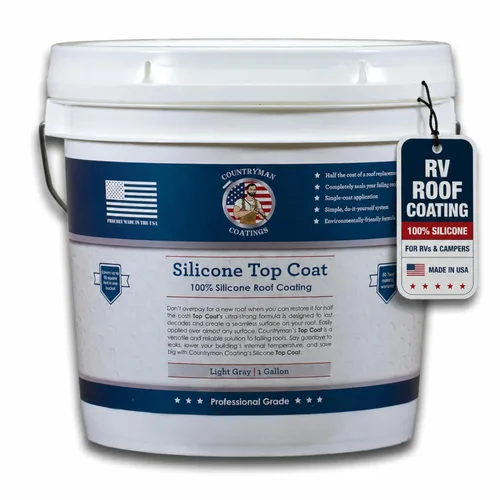 Miniatura 8 de Countryman Coatings - Revestimiento para techo 100% silicona - Restaura tu techo en un día - Sella fugas, grietas, costuras, penetraciones - Se Negro