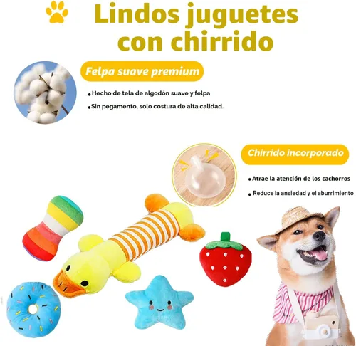 Miniatura 4 de Aipper Juguetes para perros, paquete de 25 unidades para diversión y limpieza dental, paquete de juguetes masticables para cachorros con juguete