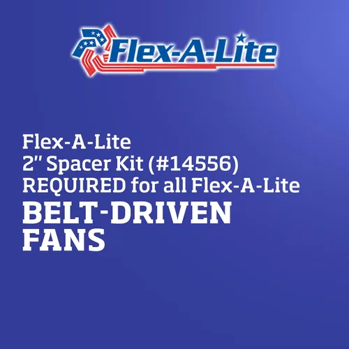 Miniatura 8 de Flex-a-lite 14556, kit de espaciadores de ventilador, acabado sin pulir, 2