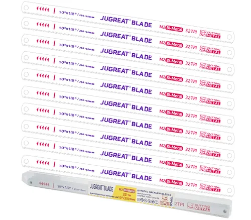 Miniatura 13 de JUGREAT Hojas de sierra para metales de repuesto de 12 pulgadas, dientes de tierra de acero de alta velocidad - 24TPI (paquete de 10)