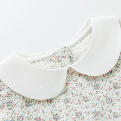 Miniatura 4 de pureborn Vestido de algodón de manga corta y larga para bebé niña pequeña 0-6T