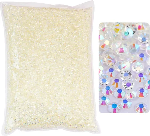 Miniatura 21 de 50000 piezas de diamantes de imitación con parte posterior plana, resina sin termoadhesión, gran cantidad al por mayor para manualidades, bricolaje