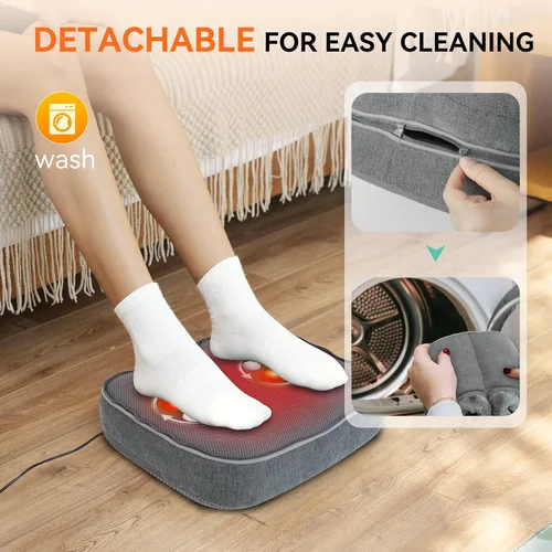 Miniatura 6 de Snailax Shiatsu - Masajeador de pies con calor, máquina eléctrica de masaje de pies para neuropatía, fascitis plantar, calentadores de pies