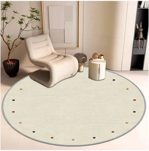 Tapete para silla, alfombra de pelo corto para oficina, antideslizante, que reduce el ruido, alfombra redonda de 47 pulgadas, alfombra decorativa