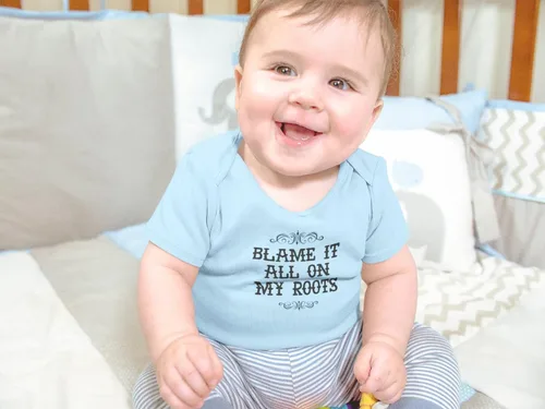 Miniatura 6 de Pop Threads Blame It All On My Roots Country Music Cute Funny Western Baby Toddler Kids Girl Boy T-Shirt
