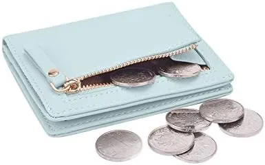 Miniatura 2 de AnnabelZ Billetera pequeña de cuero plegable para mujer, mini monedero corto