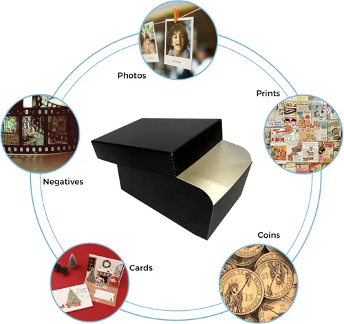 Miniatura 7 de Lineco Caja de almacenamiento de fotos de 4 x 6, con 12 sobres sin ácidos, capacidad para hasta 1000 fotos de 3.5 x 5 pulgadas o 4 x 6 pulgadas