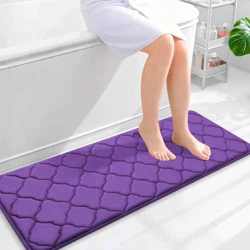 Miniatura 238 de OLANLY Alfombra de Baño de Espuma Viscoelástica de 24 x 16 pulgadas, Ultra Suave y Absorbente, Alfombras de Baño Antideslizantes, Cómodas, Lavables