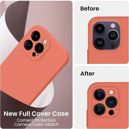 Miniatura 3 de FireNova Funda diseñada para iPhone 14 Pro Max, funda de silicona mejorada [protección de cámara] con [2 protectores de pantalla], forro