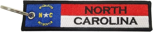 Miniatura 2 de Luso Aviation Llavero de la bandera de Carolina del Norte, 100% bordado
