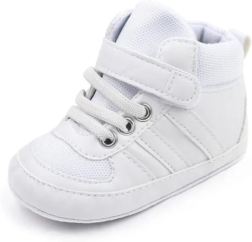 Sekantrol Zapatos de cuna para recién nacidos y niñas, para primer andador, suela de goma suave, zapatos de moda para bebés, mocasines de vestir