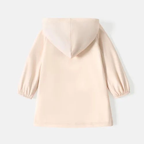 Miniatura 3 de L.O.L. Surprise! Vestido de sudadera con capucha para niñas pequeñas con estampado de bolsa, manga larga con capucha
