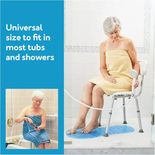 Miniatura 9 de Carex Silla de ducha con respaldo, silla de baño y asiento de ducha para ancianos, discapacitados y discapacitados, 350 libras, fácil montaje