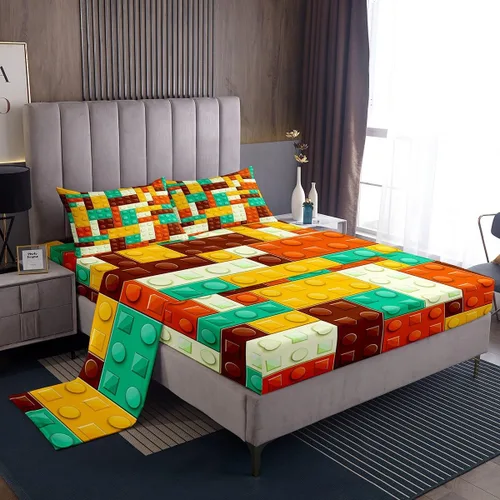 Miniatura 8 de Feelyou Juego de sábanas para niños con diseño de aguacate, ropa de cama bonita con frutas para niños y niñas, 1 sábana encimera y 1 sábana bajera