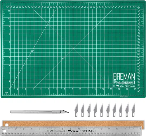 Miniatura 7 de WA Portman - Alfombrillas de corte autorreparables de 9 x 12 pulgadas para manualidades, tapete de corte de tela con cuchillo de precisión