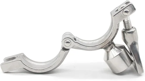 Miniatura 6 de RAHBI 0.748 in-4.016 in SS 304 abrazadera de tubo de acero inoxidable Soporte de tubo Soporte de tubo con BSP 1/2 "0.5 pulgadas rosca hembra pausada