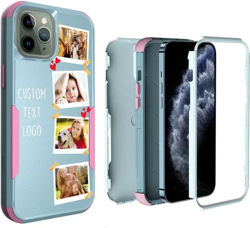 Miniatura 55 de Funda de fotos personalizada para iPhone 11 Apple Phone Plaid Collage - Imagen personalizada para hacer fotos en 3 híbridos gruesos resistentes