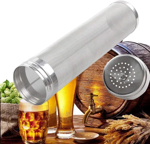 Miniatura 5 de Filtro de tolva seca de cerveza, filtro de lúpulo de acero inoxidable, filtro de malla micrón, cartucho de filtro de cerveza (2.8 x 11.8 pulgadas)