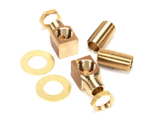 Miniatura 4 de T&S Brass B-0230-K Kit de Instalación para Grifos Estilo B-0230. Dos codos cortos, pezones, tuercas de seguridad y arandelas que proporcionan