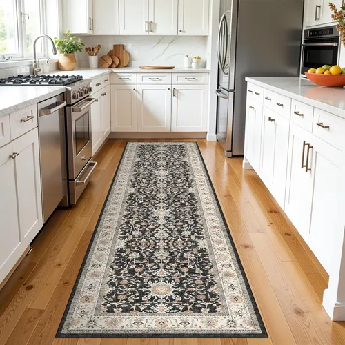 Miniatura 61 de Alfombra de pasillo lavable de 2 x 3 pies - Alfombra antideslizante resistente a las manchas, alfombras y tapetes de cocina duraderos