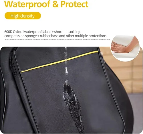 Miniatura 2 de Mdvora Bolsas de guitarra – Paquete de 1/2/3 bolsas de concierto, 38-41 pulgadas, funda para guitarra eléctrica y acústica, Oxford impermeable, dos