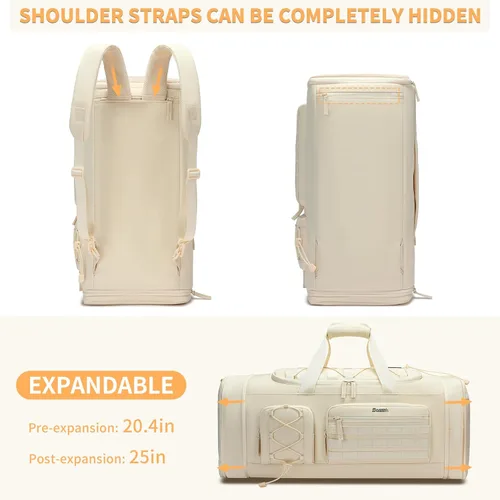 Miniatura 4 de Bosstin Bolsa de gimnasio para hombres y mujeres, 45L de viaje, bolsa de lona deportiva, mochila de viaje para gimnasio, fin de semana, mochila