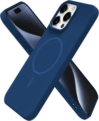Miniatura 89 de oakxco Funda de silicona Mag Safe para iPhone 17 Pro Max, funda magnética delgada y fina compatible con carga inalámbrica MagSafe, bonita funda Negro