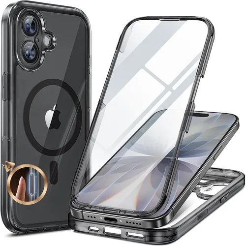 Miniatura 254 de Miracase Funda para iPhone 13 de 6.1 pulgadas, [sin burbujas] funda de teléfono de cuerpo completo con pantalla de vidrio completa integrada, sin