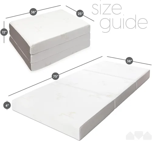 Miniatura 3 de Milliard Colchón plegable en tres partes con funda lavable (Twin)