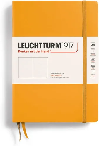Miniatura 6 de LEUCHTTURM1917 - Cuaderno de tapa dura mediano A5 con 251 páginas numeradas para escritura y diario (verde menta, con puntos)