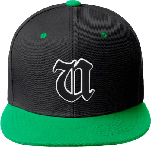 Miniatura 1183 de Daxton Gorra clásica con visera de billete plano con letras del alfabeto inglés antiguo de la A a la Z