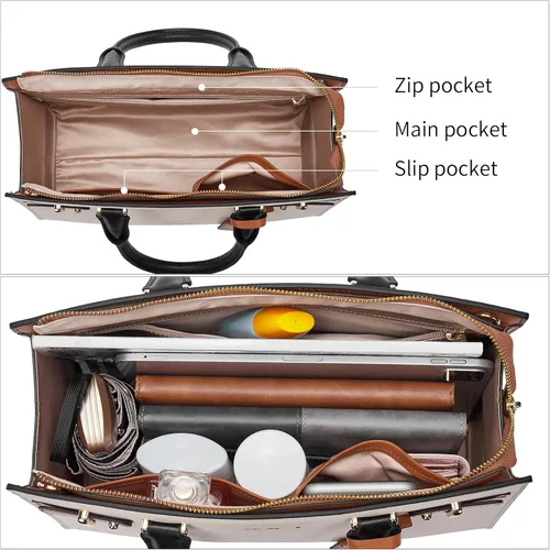 Miniatura 3 de BOSTANTEN Bolso de cuero para mujer, bolso de diseñador con asa superior, bolso cruzado, Bolsas colgantes de cuero para mujer