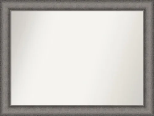 Miniatura 300 de Amanti Art Espejo de pared personalizado no biselado (24.5 x 24.5 pulgadas), marco gris marrón alta, varios tamaños personalizados, espejo de baño