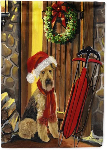 Miniatura 143 de Caroline's Treasures PPP3097CHF - Pijama de Navidad con diseño de bulldog francés para colgar en la pared, poliéster, tamaño de casa, multicolor
