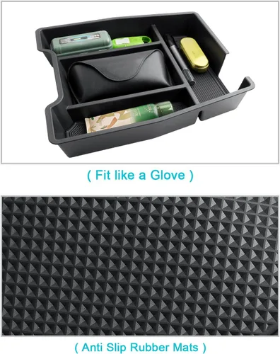 Miniatura 6 de CDEFG Organizador de consola central Chevy Silverado Sierra 2500HD 3500HD 2019-2025 2026 (solo asiento plegable de banco dividido)