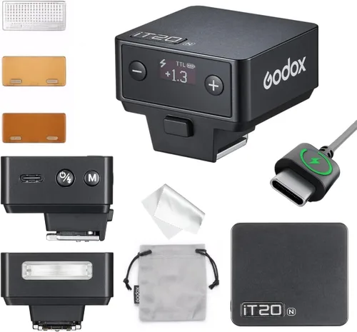 Miniatura 12 de Godox IT20 C IT20C Flash para Canon, GODOX iT20C IT20 C Mini cámara Flash, modos TTL/manual, batería de 7.4 V 300 mAh, reciclaje de 1.5s