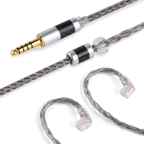 Miniatura 6 de Linsoul Tripowin Zonie cable SPC para auriculares de 16 núcleos, chapado en plata
