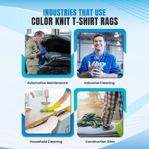Miniatura 6 de Trapos de limpieza de camisetas de color reciclado (caja de 600 libras de palé de 60 x 10 libras) en trapos de algodón de color caja, perfectos