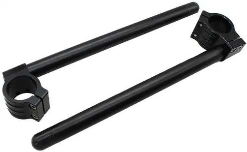 Miniatura 5 de 1.339 in 7/8 "motocicleta aluminio CNC regular tenedor tubo clip en manillar ajuste universal bicicleta Cafe Racer negro