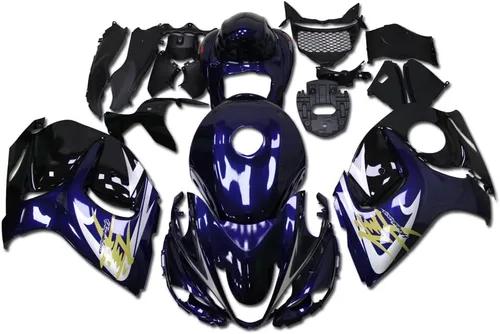 Miniatura 18 de Carenado completo blanco negro para Suzuki 2008-2019 GSXR 1300 Hayabusa Gen2 inyección ABS plástico Carrocería juego de carrocería del mercado de 12