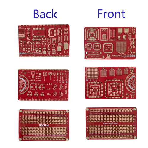Miniatura 2 de Gikfun Regla de PCB y referencia de componentes SMD, herramienta de medición con condensador de resistencia, plantilla IC para ingenieros